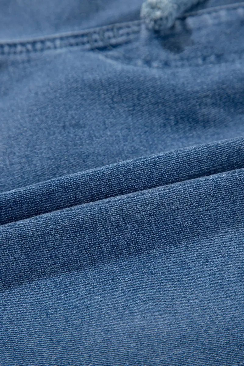 Ashleigh Blue Drawstring High Waist Casual Denim Shorts - Love Salve